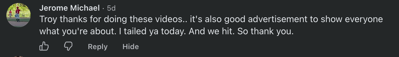 Member comment about Troy 14