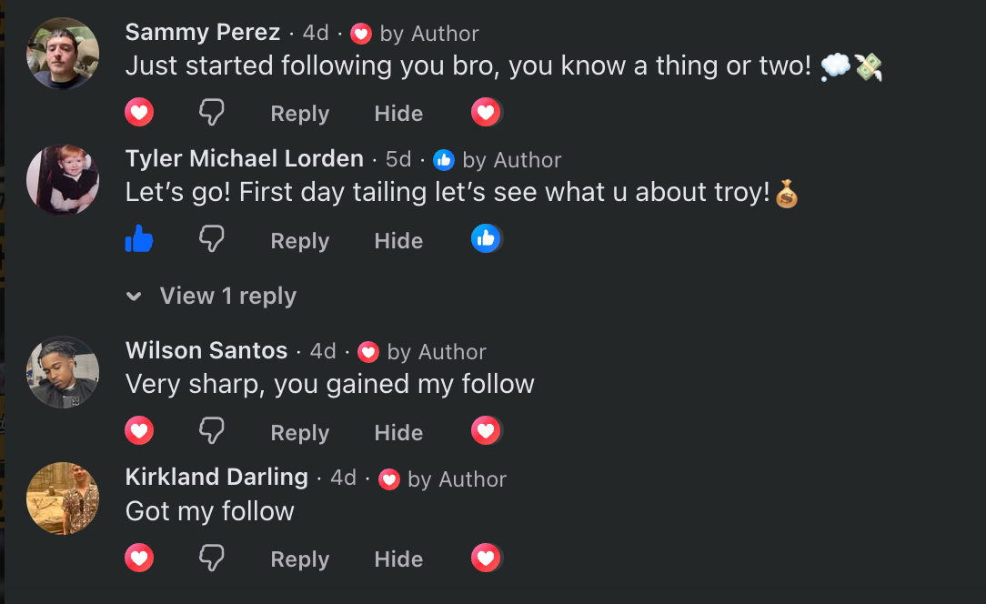 Member comment about Troy 13